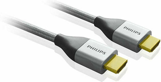 Philips HDMI 2.0 Braided Cable HDMI male - HDMI male 1.8m Μαύρο - μικρογραφία 2